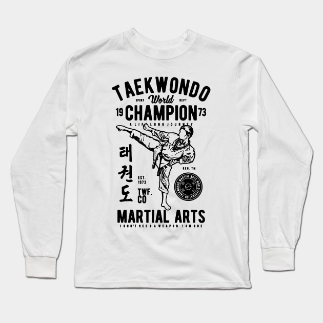 Taekwondo World Champion Long Sleeve T-Shirt by JakeRhodes